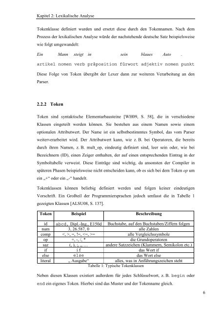 2 Lexikalische Analyse - Westfälische Wilhelms-Universität Münster