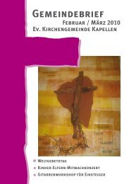 Gemeindebrief 1 2010 - Evangelische Kirchengemeinde Moers ...