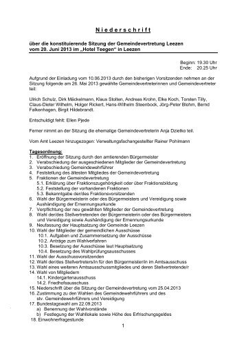 Protokoll der konst. GV-Sitzung vom 20.06.2013 - CDU Ortsverband ...