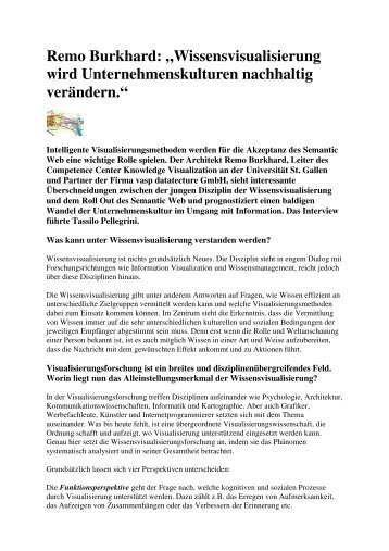 Remo Burkhard: „Wissensvisualisierung wird ...