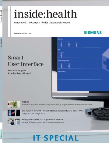 inside:health IT SPECIAL Ausgabe 12 - Siemens Healthcare