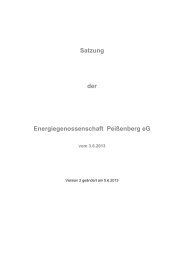 Satzung der Energiegenossenschaft