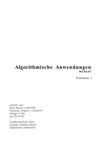 Algorithmische Anwendungen