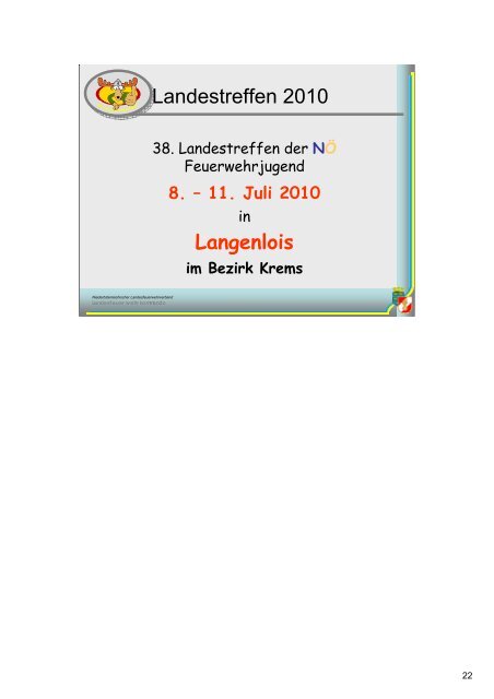 Landestreffen 2009 + 2010 - Niederösterreichische Feuerwehrjugend