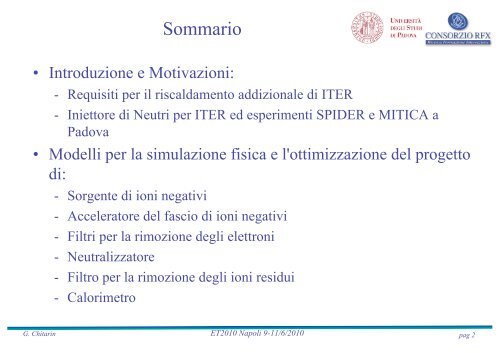 Modelli Fisici e Ingegneristici per lo sviluppo e l ... - ET2010