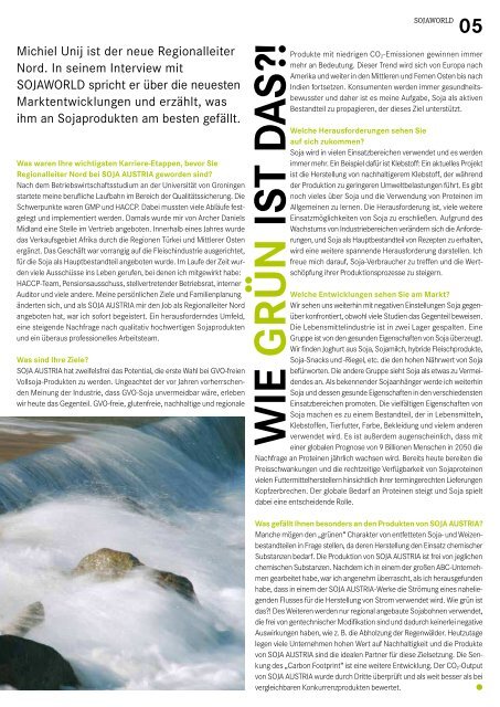 Pdf der SOJAWORLD-Ausgabe Sommer/Herbst 2012 ... - Soja Austria