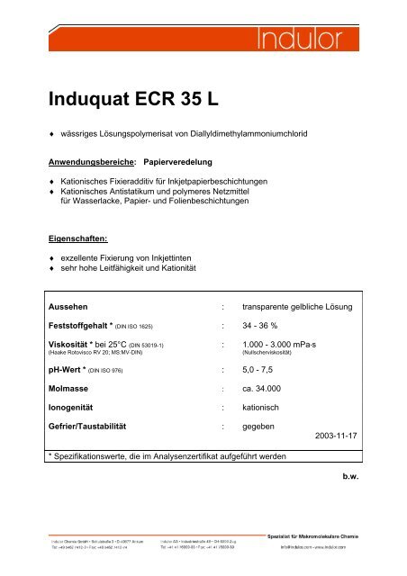 Induquat ECR 35 L