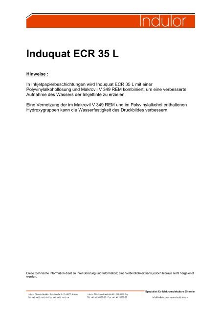 Induquat ECR 35 L