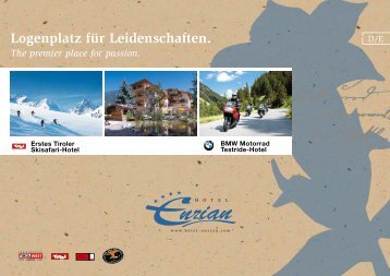 Logenplatz für Leidenschaften. - Motorradhotel Enzian in Landeck