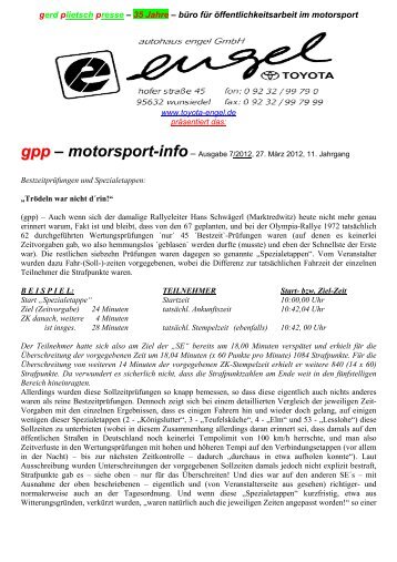 motorsport-info - gerd plietsch presse