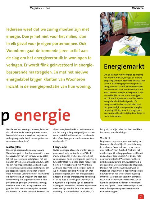 Bewust omgaan met energie Bewust omgaan met energie - Woonbron