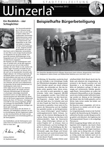 Stadtteilzeitung Winzerla Dezember 2012