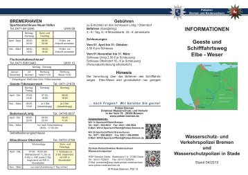 INFORMATIONEN Geeste und Schifffahrtsweg ... - Polizei Bremen