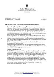 PRESSEMITTEILUNG - Polizeidirektion Rastatt/Baden-Baden