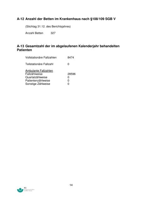 strukturierter Qualitätsbericht von 2006