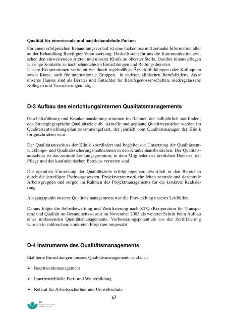 strukturierter Qualitätsbericht von 2006