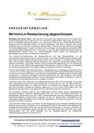 Presse Metropolis - Zeithistorische Forschungen