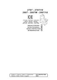 3707 - 3707/10 3907 - 3907W - 3907/18 - Nilfisk PARTS