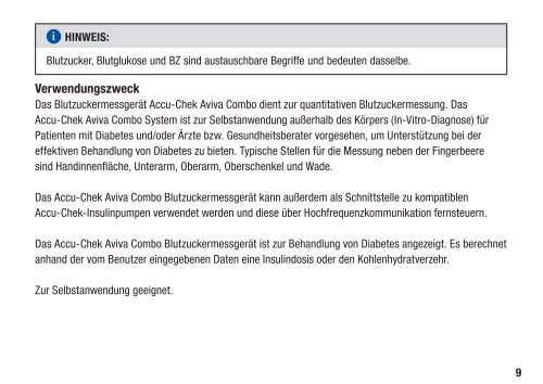 Aviva Combo - bei Accu-Chek