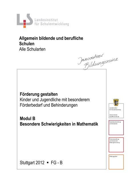 Modul B - Landesbildungsserver Baden-Württemberg