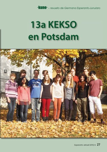 13a KEKSO en Potsdam - Esperanto in Deutschland