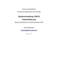 Automatisierung - Fachbereich Mathematik und Informatik - Freie ...