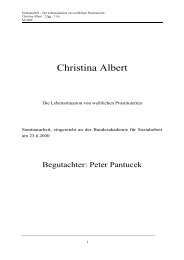 Christina Albert: Die Lebenssituation von weiblichen Prostituierten