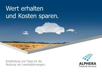 Wert erhalten und Kosten sparen. - ALPHERA Financial Services