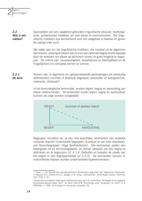 CEOV, Aanbevelingen voor terminologie - Taalunieversum