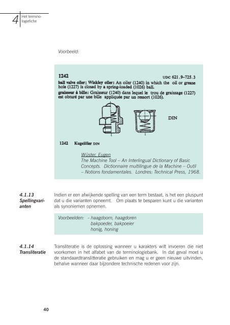 CEOV, Aanbevelingen voor terminologie - Taalunieversum