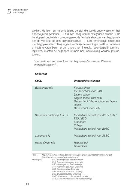 CEOV, Aanbevelingen voor terminologie - Taalunieversum