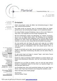 Erntedank - Pastoralverbund Rietberg - Süd