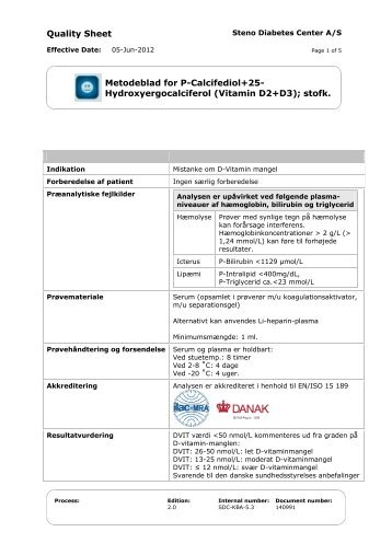 metodeblad d-vitamin ver2 - Steno Diabetes Center