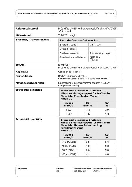 metodeblad d-vitamin ver2 - Steno Diabetes Center