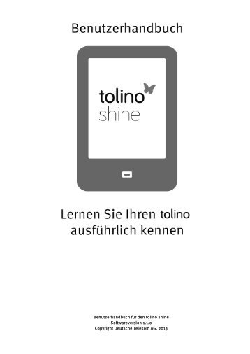 Tolino shine - Benutzerhandbuch für den eReader