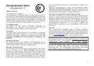 Sportkurs-Programm - der Gesamtschule Gießen-Ost