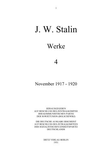 JW Stalin - Kommunistische Partei Deutschlands/Marxisten-Leninisten