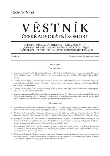 52.53.55.věstník - Česká advokátní komora