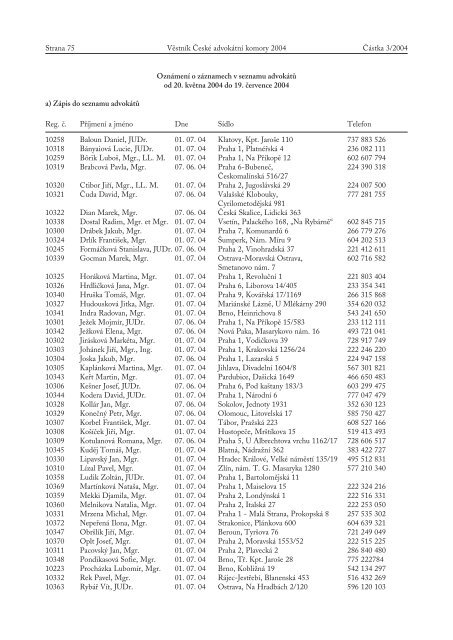 52.53.55.věstník - Česká advokátní komora