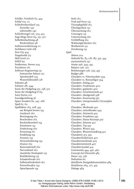 Stichwortverzeichnis - mediendb.hjr-verlag.de - Verlagsgruppe ...