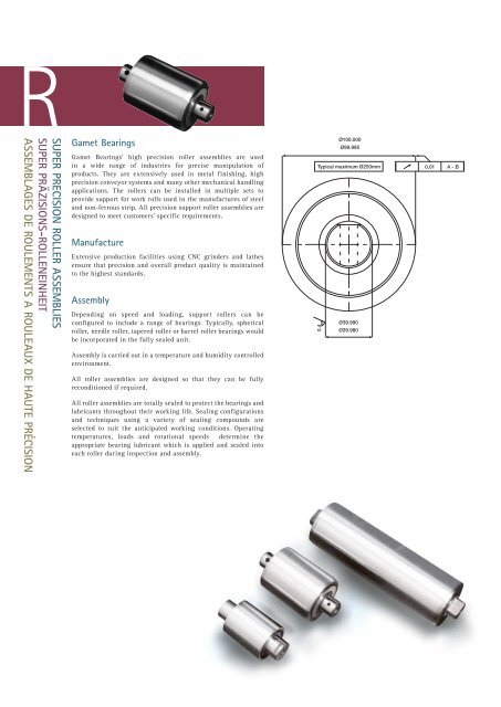 Super Precision Tapered Roller Bearings - Gaes