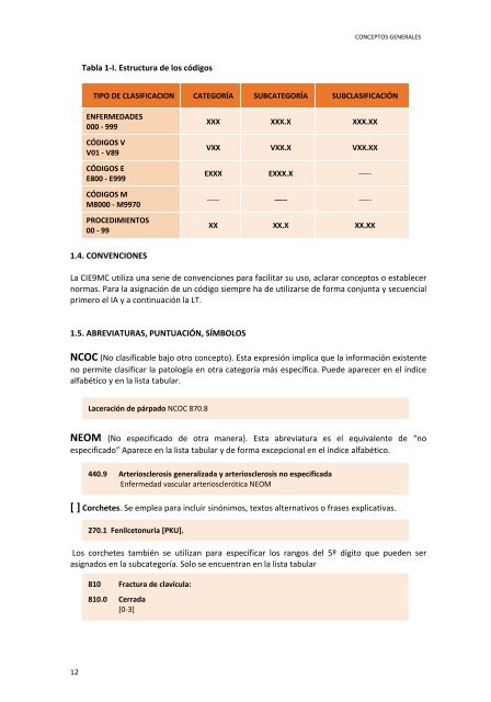 CIE 9 MC - Ministerio de Sanidad y Política Social