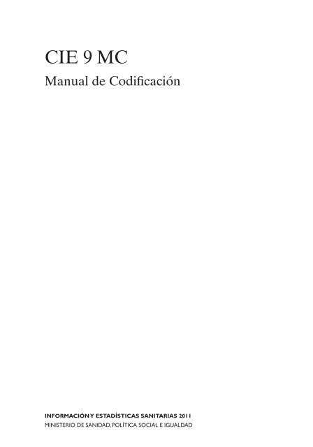 CIE 9 MC - Ministerio de Sanidad y Política Social