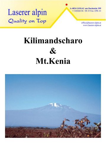 Kilimandscharo & Mt.Kenia - Laserer Alpin