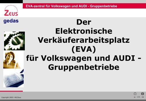 (EVA) für Volkswagen und AUDI - Gruppenbetriebe