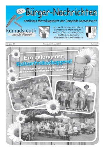 Mitteilungsblatt Juli 2013 - Konradsreuth