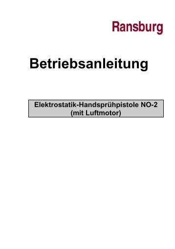 Elektrostatik-Handsprühpistole NO-2 - Finishing Brands logo