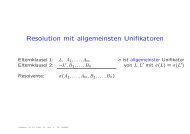 Resolution mit allgemeiner Unifikation