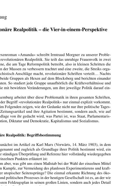 Radikale Realpolitik - Rosa Luxemburg Stiftung