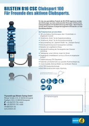 BILSTEIN B16 CSC Clubsport 100 Für Freunde des aktiven ...